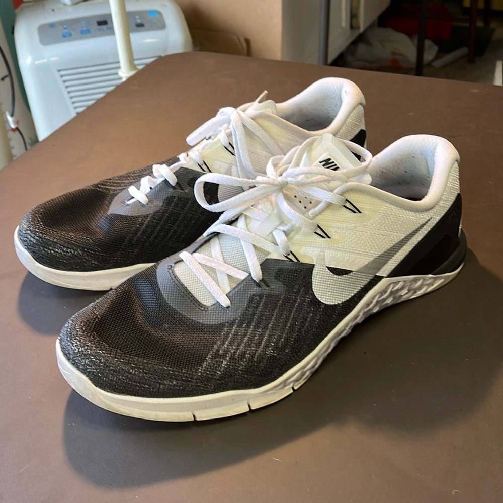 Nike Metcon 3 crossFit training, shoes, white and black 852928–005, size 14
